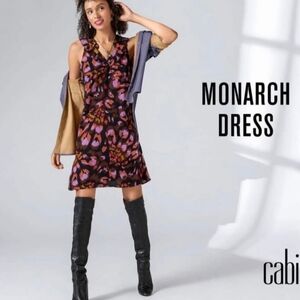 CAbi Monarch Dress - Multi Colors Size Large   NWT